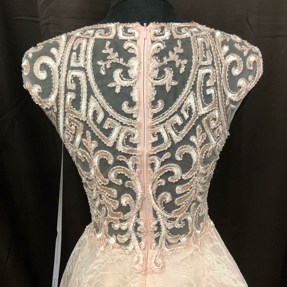 Just lowered price on all formals Stunning High Low Formal Wear Gown Pink size 0 - Picture 7 of 13